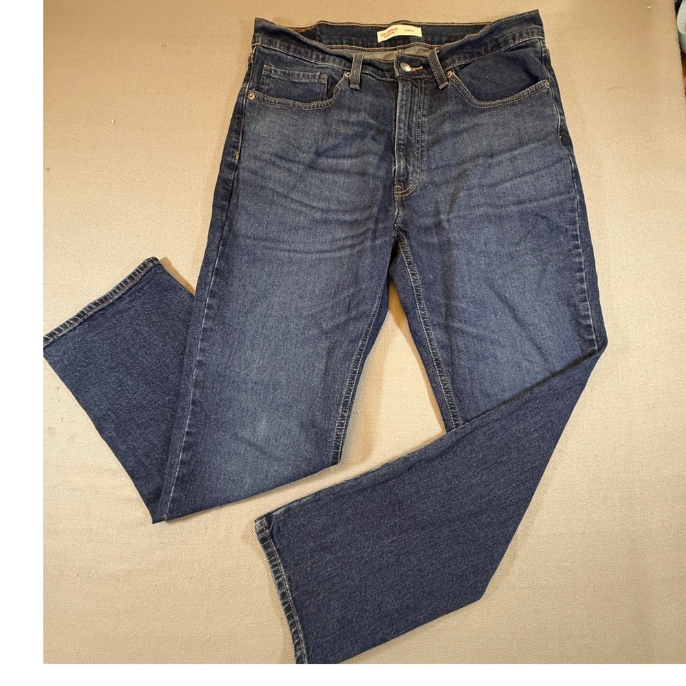 Levi Strauss Signature Athletic Fit Jeans Mens 34x30 Dark Wash Blue Denim 2320